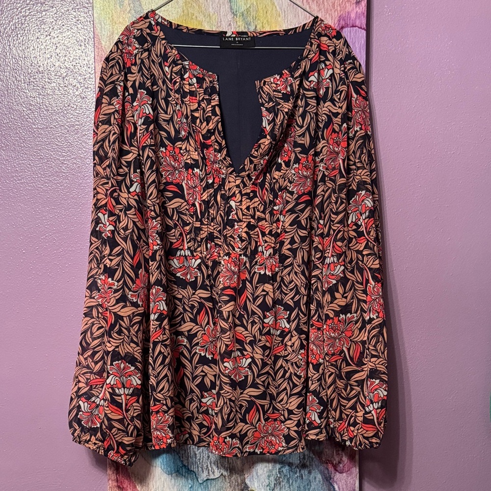 Lane Bryant Floral Blouse